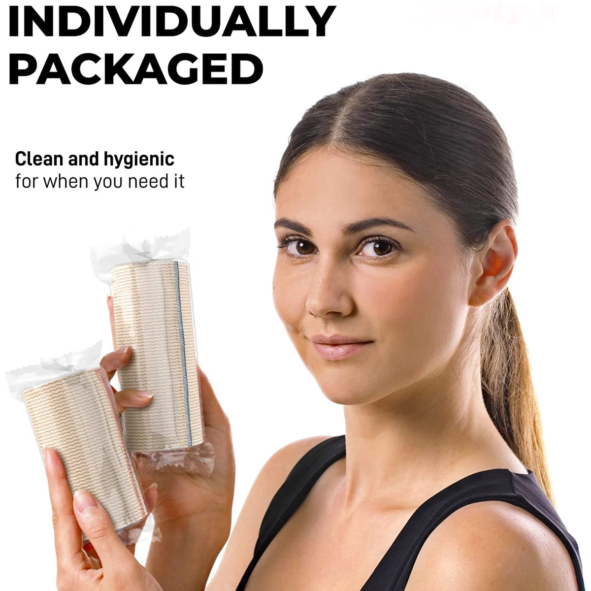 Naltars Cotton Elastic Bandage | Ace Wrap with Velcro Hook and Loop Closure | Reusable Compression Bandage